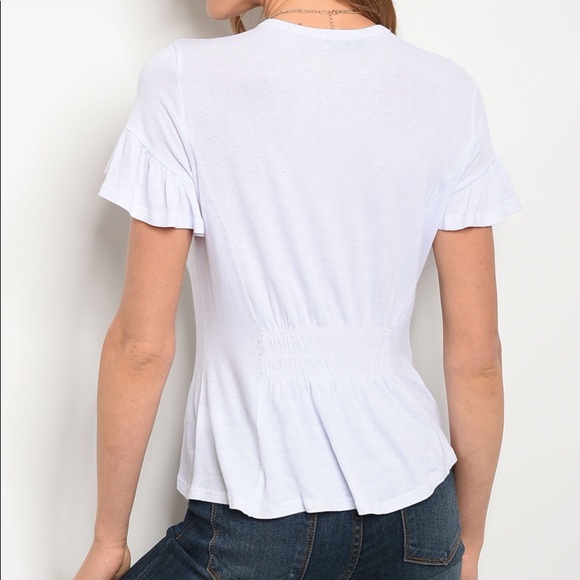 Perfect white t shirt with waist flattering detail - Picture 2 of 2